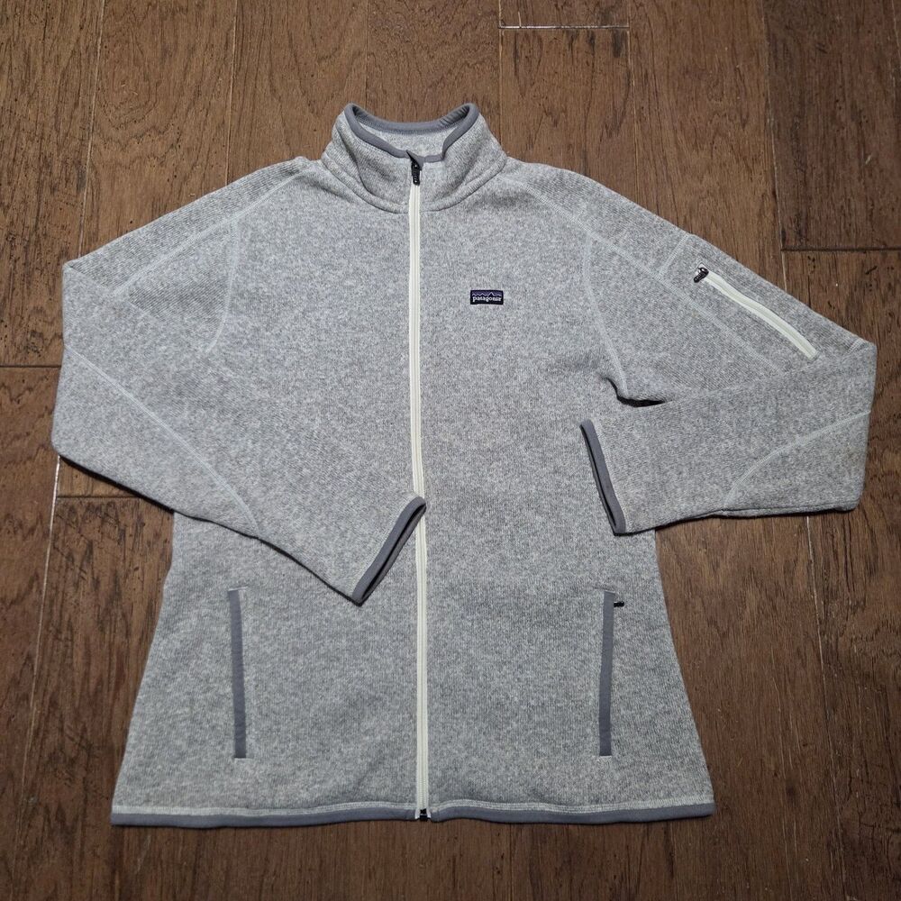 Patagonia Women's Fleece Better Sweater Large Gray Full Zip Camp Hiking